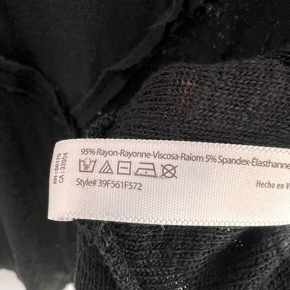 Intimately Free People Top/Sweater Women's Size XS Black w/Grey Collar Raw Hem - Picture 6 of 8